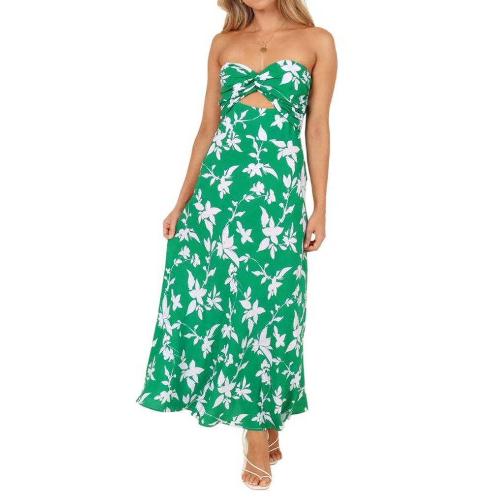 Petal & Pup Womens Marlene Strapless Midi Dress US 6 Green AUS 10 - NWT $89